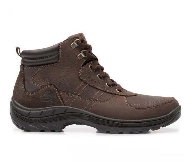 Men's Flexi Shoes Freeland Hiking Boots in Chocolate color
