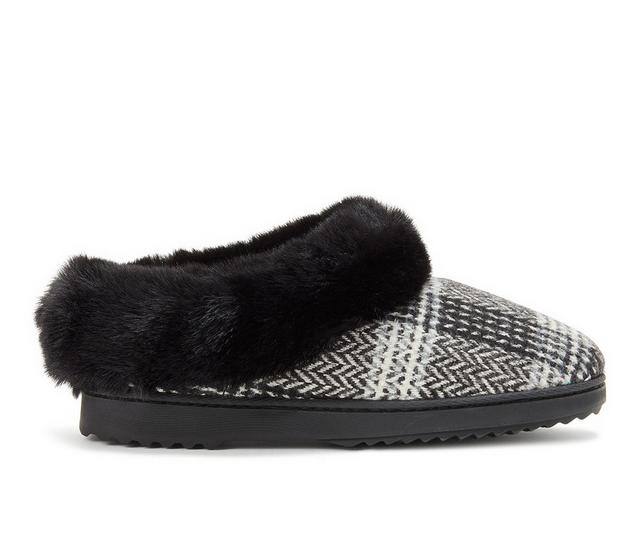 Dearfoams Hannah Festive Knit Clog Slippers in Black Multi color