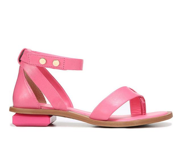 Women's Franco Sarto Women's Parker Low Heel Sandal in Peony Pink color