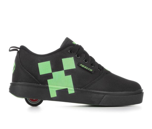 Boys' Heelys Little Kid & Big Kid Pro 20 Minecraft Creeper Sneakers in Blk/Grn color