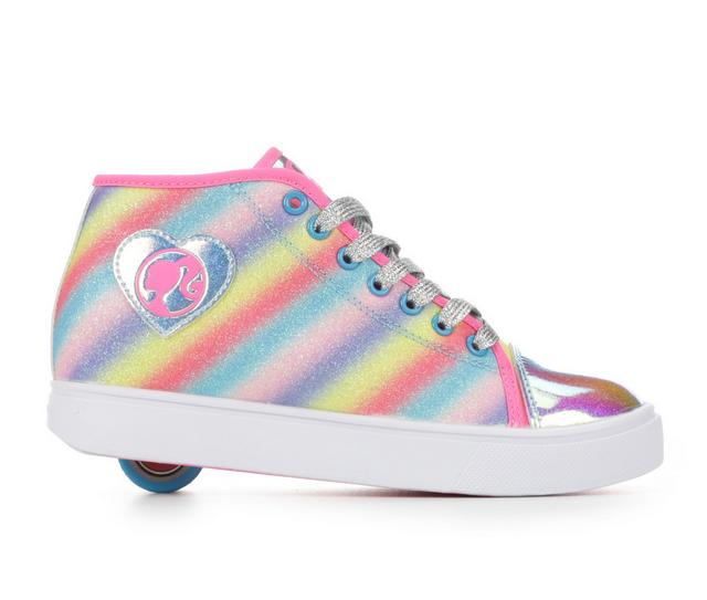 Girls' Heelys Veloz Barbie Sneakers in Pink/Multi color