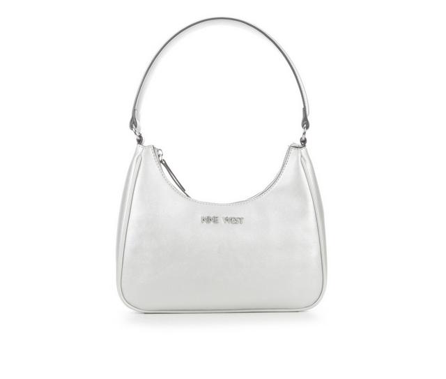 Nine West Aidie Mini Hobo Handbag in Silver color