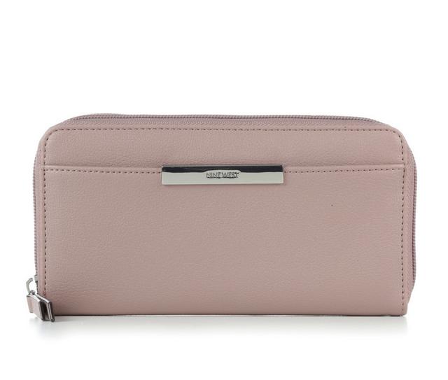 Nine West Wildwood Zip Around Handbag in Rose Quartz color