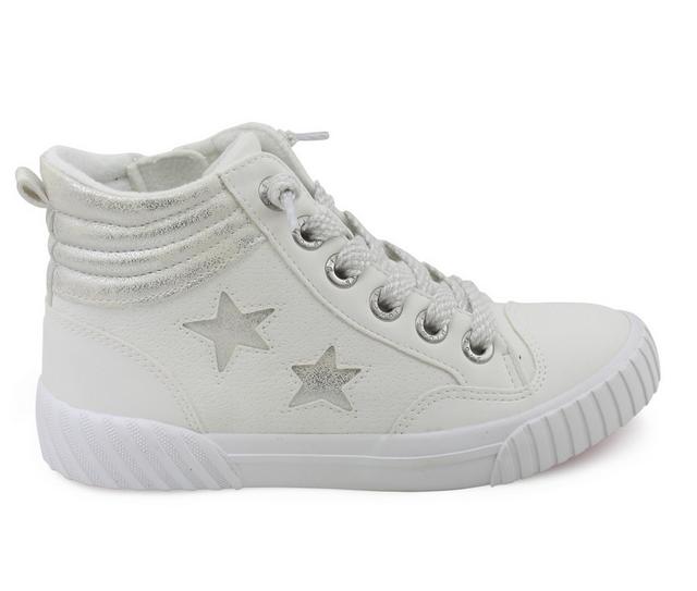 Girls' Blowfish Malibu Little Kid & Big Kid Wanderland High-Top Sneakers in White color