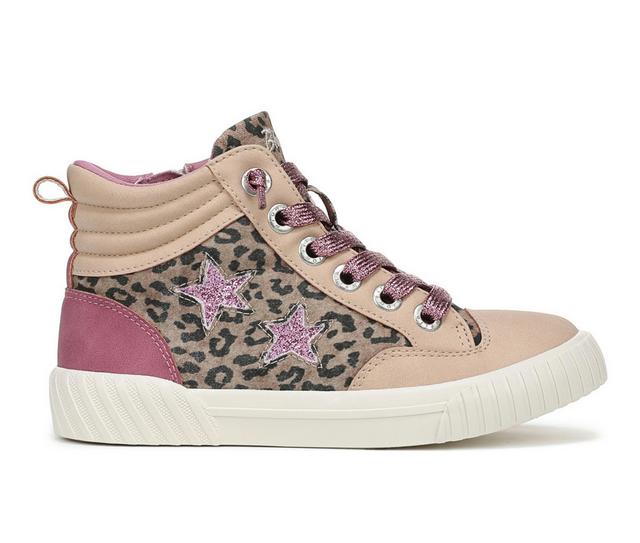Girls' Blowfish Malibu Little Kid & Big Kid Wanderland High-Top Sneakers in Tan/Leopard color