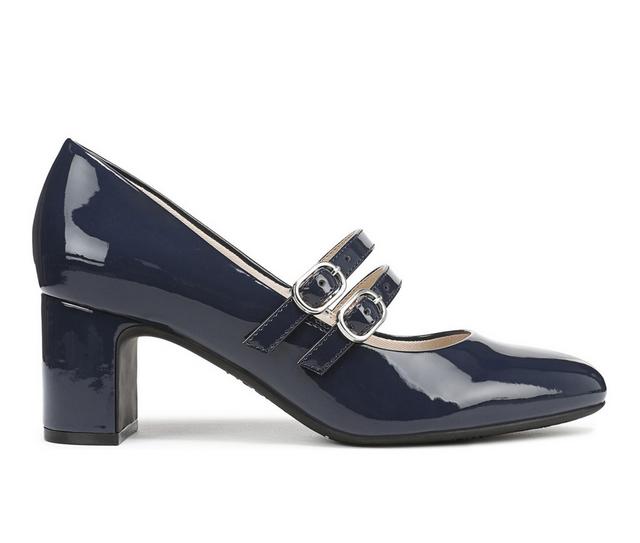 Women's LifeStride True Pumps in Lux Navy Patent color