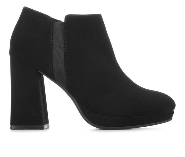 Women's Solanz Ritta Booties in Black color