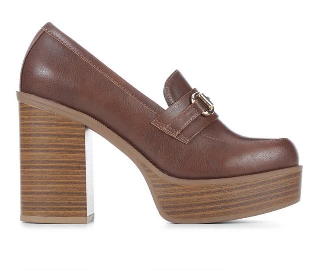 Women's Y-Not Button Shoes in Lt Brown Reign color