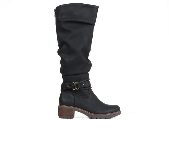 Women's White Mountain Crammers Knee High Boots in Black color