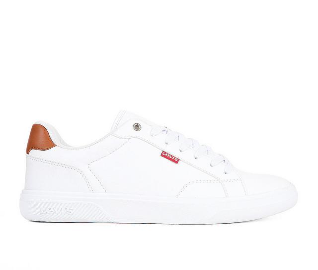 Men's Levis Carter Casual Sneakers in White/Tan color