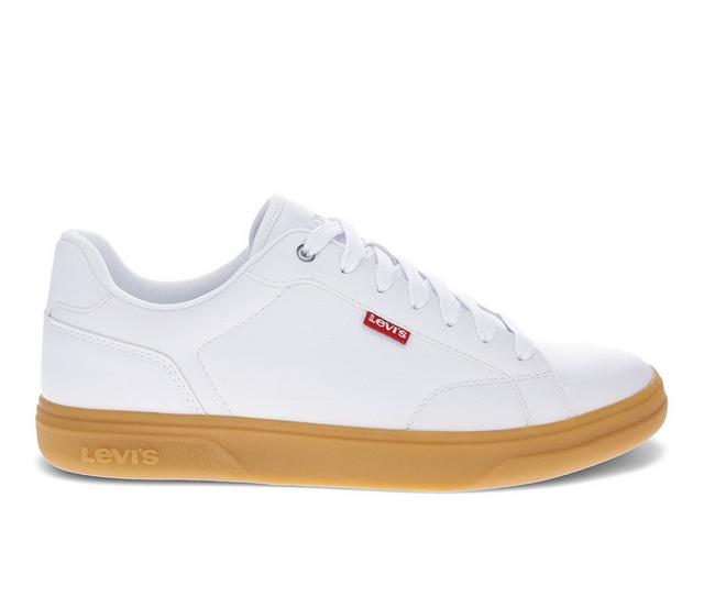 Men's Levis Carter Casual Sneakers in White/Gum color