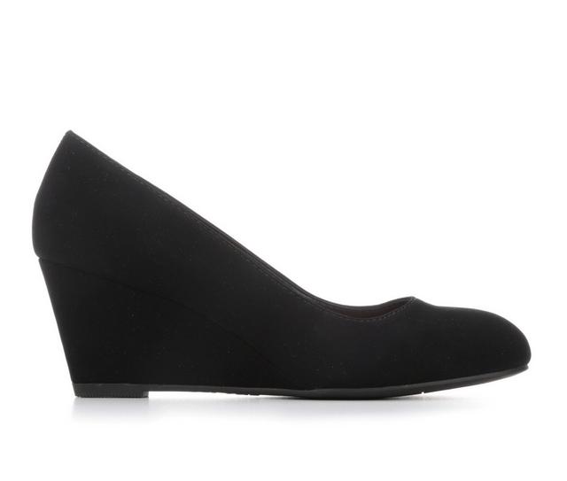 Black shoes wedge heel hotsell