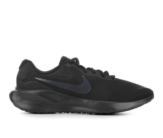 Men's Nike Revolution 7 Running Shoes in Blk/Blk 4E 001 color