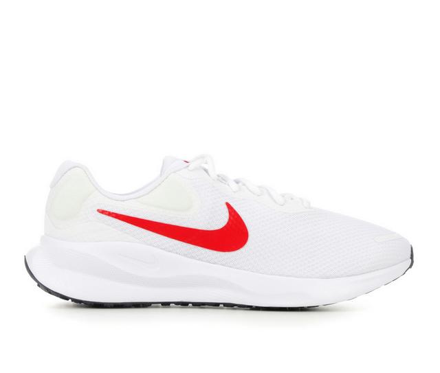 Men's Nike Revolution 7 Running Shoes in Wh/Rd/Nv 4E 100 color