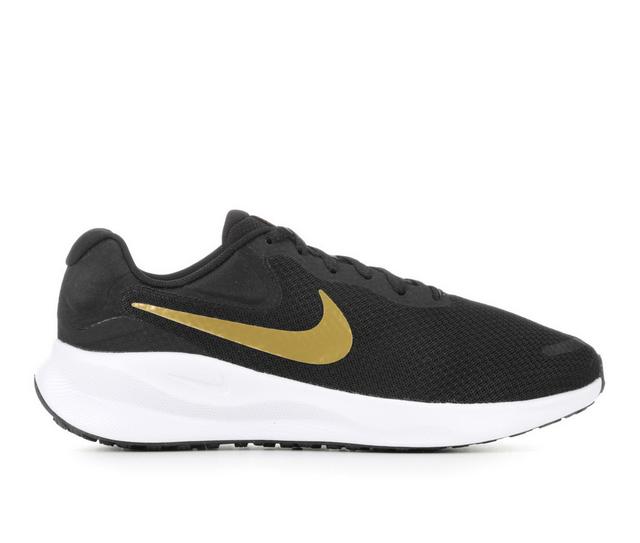 Women's Nike Revolution 7 Running Shoes in Black/Gold color