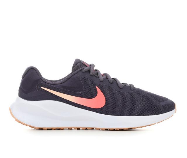 Women's Nike Revolution 7 Running Shoes in Raisin/Pk/W color