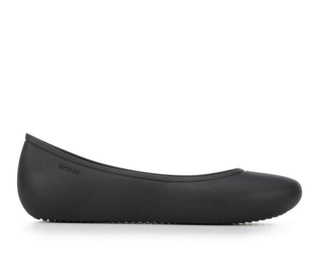Women's Crocs Brooklyn Flat in Black color