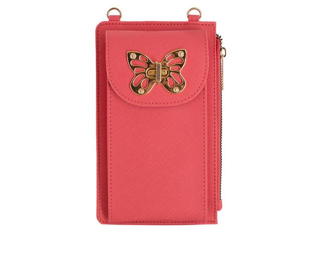 Olivia & Kate Vega Phone Crossbody Handbag in Pink color