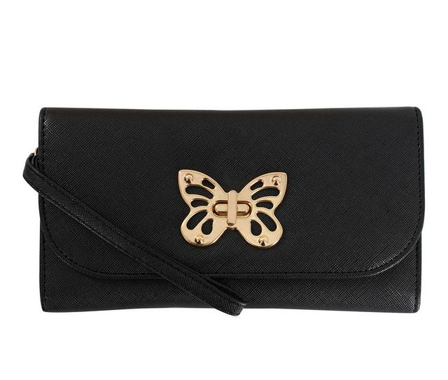 Olivia & Kate Leah Wristlet in Black color