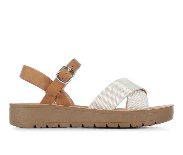 Women's Soda Chester-S Wedge Sandals in Beige color