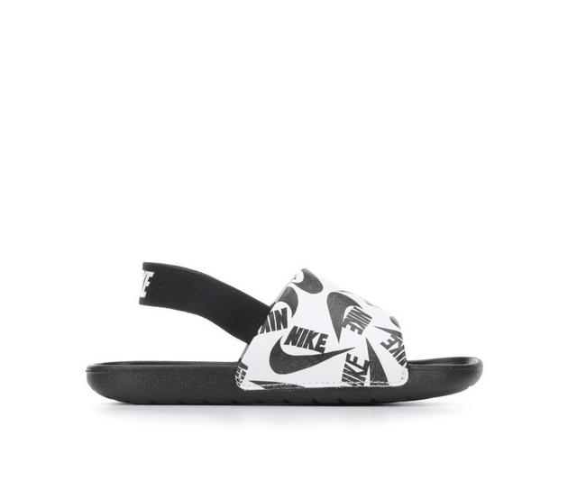 Boys' Nike Infant & Toddler Kawa SE JDIB Sport Slides in White/Black color