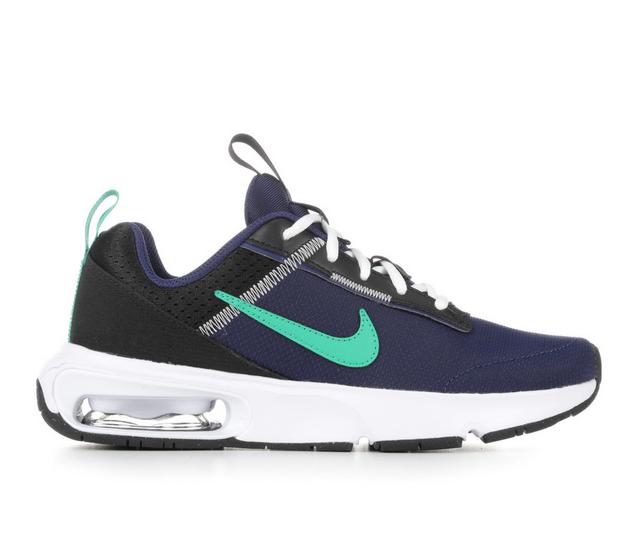 Boys' Nike Big Kid Air Max Intrlk Lite Running Shoes in MNNavy/Grn/Blk color