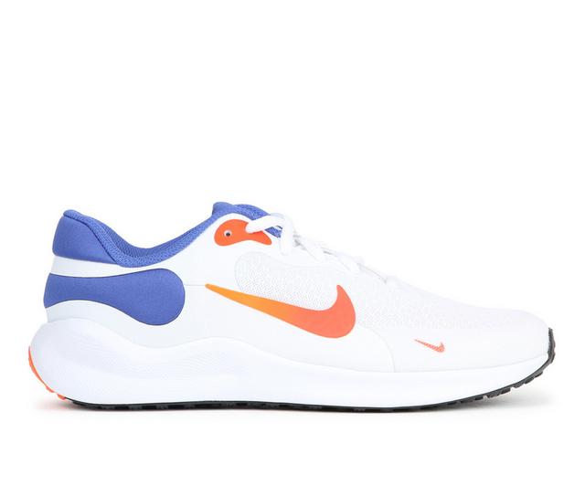 Boys' Nike Little Kid & Big Kid Revolution 7 Running Shoes in Wht/Org/AstrBlu color