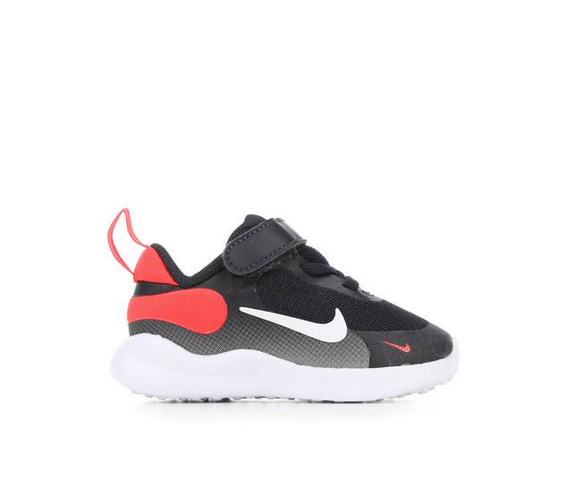 Boys' Nike Infant & Toddler Revolution 7 Running Shoes in DkObs/Wh/Cmn/Bk color