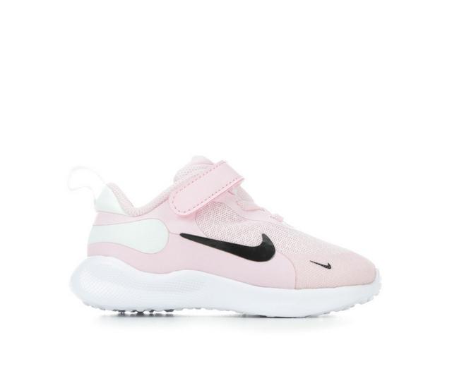 Girls' Nike Infant & Toddler Revolution 7 Running Shoes in PnkFom/Bk/Wh/Wh color