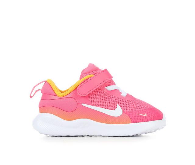 Girls' Nike Infant & Toddler Revolution 7 Running Shoes in Pnkscle/Wht/Gld color