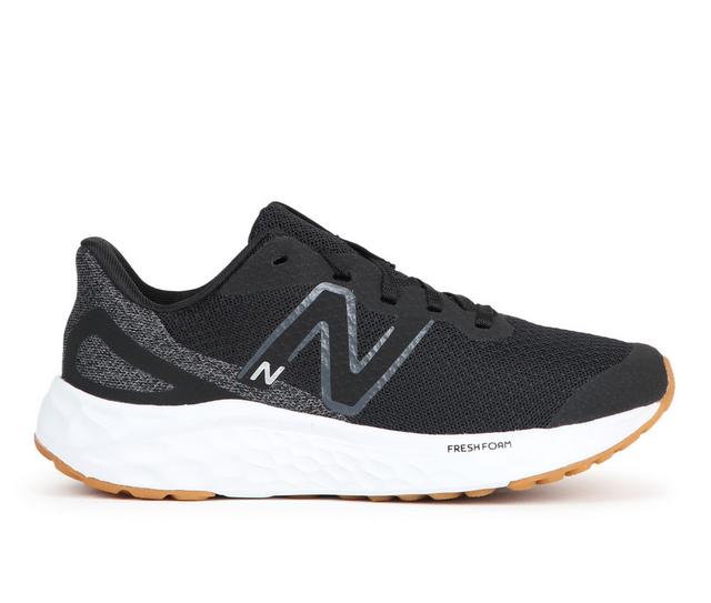 Boys' New Balance Little Kid Arishi V4 Lace Running Shoes in Black/White color