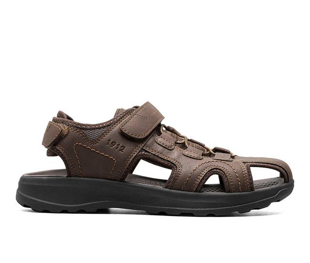 Men's Nunn Bush Huck Fisherman Outdoor Sandals in Brown color