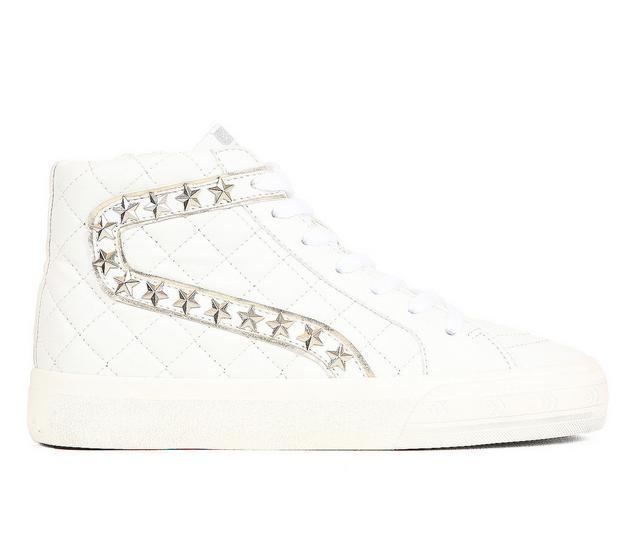 Women's VINTAGE HAVANA Sanibel High-Top Sneakers in White Quilted color