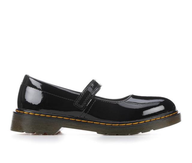 Girls' Dr. Martens Big Kid Maccy Youth Dress Shoes in Black Patent color