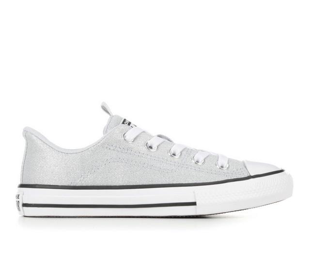 Girls' Converse Little Kid CTAS Rave Sparkle Sneakers in Ghosted/Wht/Blk color