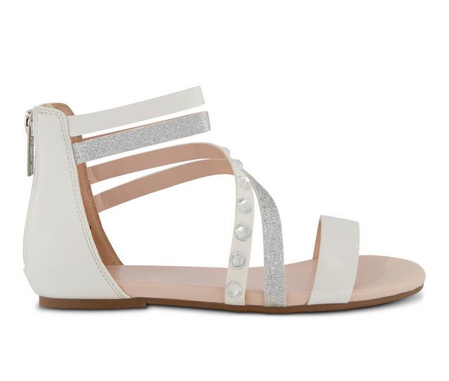 Girls' Jessica Simpson Danna Cross 11-5 Sandals in White color