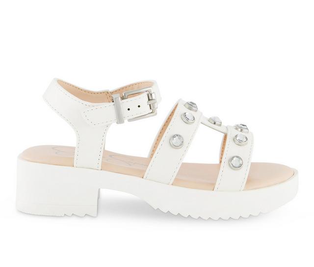 Girls' Jessica Simpson Little Kid & Big Kid Tessa Stone Sandals in White color