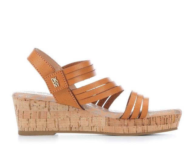 Girls' DKNY Little & Big Kid Amber Lynn Wedge Sandals in Cognac color