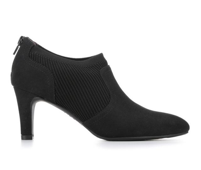 Women's LifeStride Gia Heeled Booties in Black Micron color