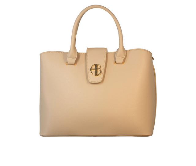 Alexis Bendel Jackie Satchel Handbag in Beige color