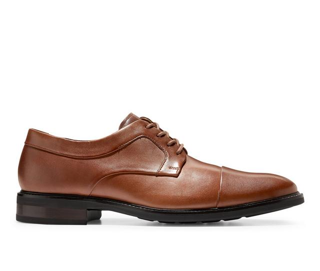 Men's Cole Haan Warren Cap Ox Dress Shoes in British Tan color