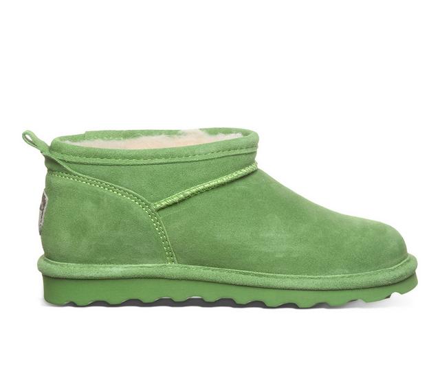 Women's Bearpaw Super Shorty Winter Booties in Racing Green color