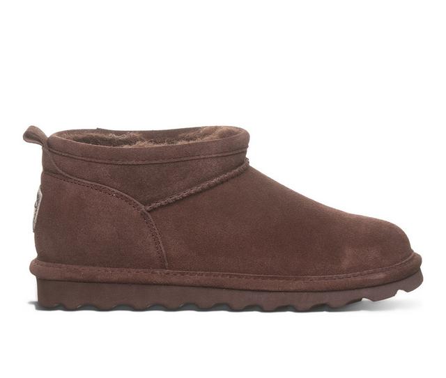 Women's Bearpaw Super Shorty Winter Booties in Walnut color