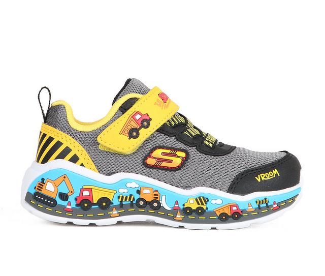 Boys' Skechers Toddler Play Scene Running Shoes in Black Yellow color