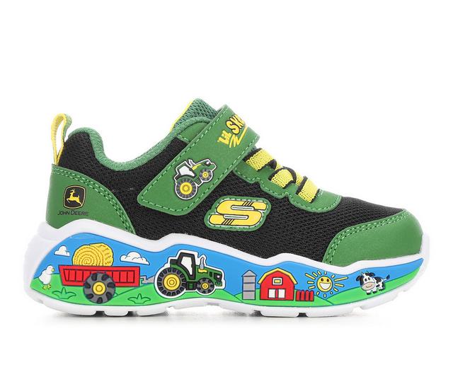 Boys' Skechers Toddler Play Scene Running Shoes in John Deere Grn color