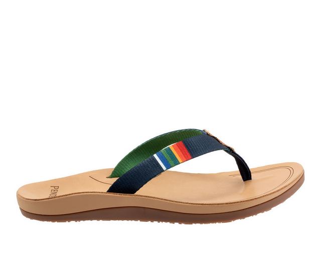 Women's Pendleton Crater Lake Thong Flip-Flops in Navy color