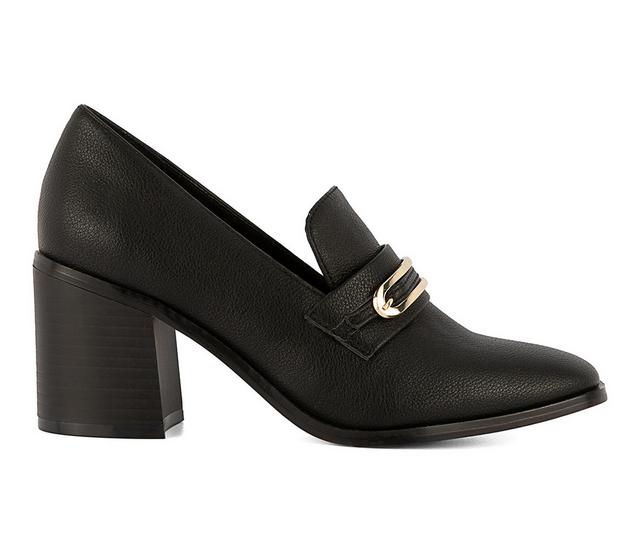 Women's Jones New York Gallie Block Heel Loafers in Black color