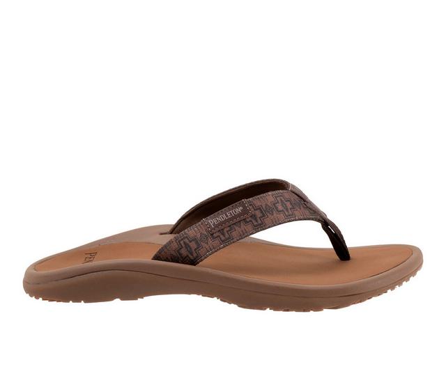 Men's Pendleton Harding Flip-Flops in Brown color