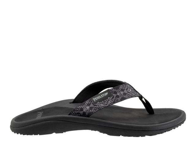 Men's Pendleton Mono Carico Flip-Flops in Black color