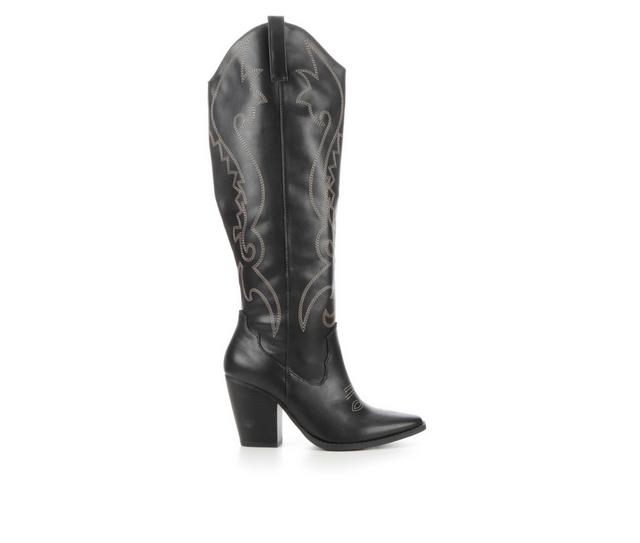 Women's Soda Amarillo Western Boots in Black color